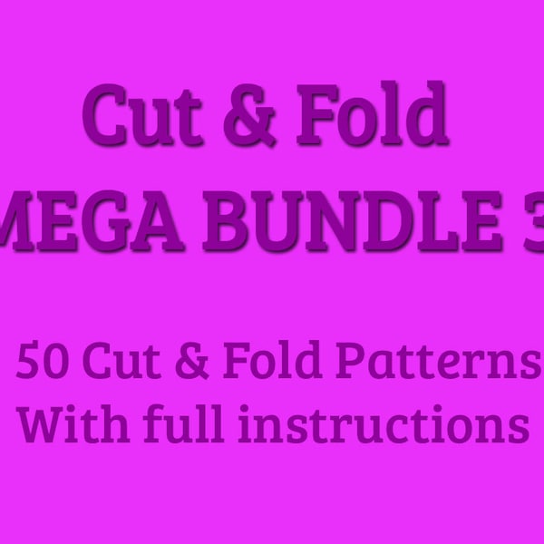 Book Folding Pattern - Mega Bundle 3 - Cut and Fold - Shadow Folds & Combination Folds