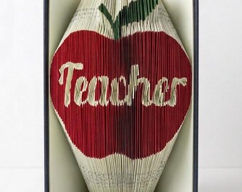 Teacher Apple Book Folding Pattern - 233 Folds - MMF - Back To School