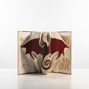 Dragon Swirl – 328 Folds – Book Folding Design – DIY Folded Art