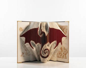 Espiral de Dragão – Desenho de Dobradura de Livro – 328 Dobras – Arte Dobrada Faça Você Mesmo