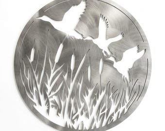 Flying ducks Plasma DXF Files | CNC Laser Cut Metal Wall Art