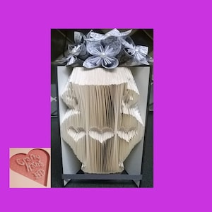 Book Folding Pattern - Vase Hearts - 199 Folds - Measure, Mark & Fold -Pattern#191