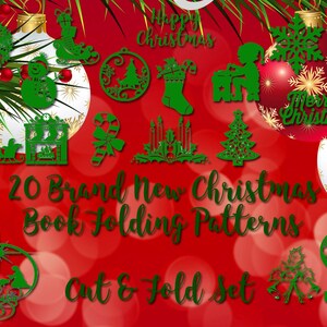 Christmas Book Folding Set - 20 Brand Bookfolding Patterns - Under 500 pages- Includes Full Instructions - Emailed PDF files
