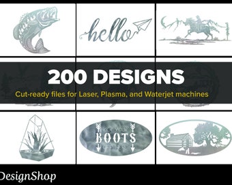 200 CNC DXF Files Bundle for Plasma & Laser Cutting | Tested Ready-to-Cut Designs | Commercial Use