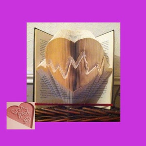Book Folding Pattern - Heartbeat Heart - 285 Folds - Measure, Mark & Fold - PDF - Pattern #398