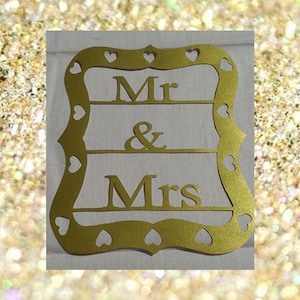 Papercutting Template - Mr & Mrs - Cut you own Paper Cut Art - Commercial Rights Included - JPEG/PDF/PSD - Instant Download