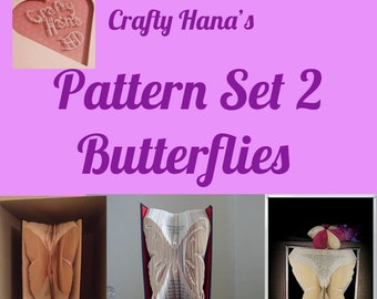 Book Folding Patterns - 3 Butterfly Patterns - Instant Downloads -Measure, Mark & Fold