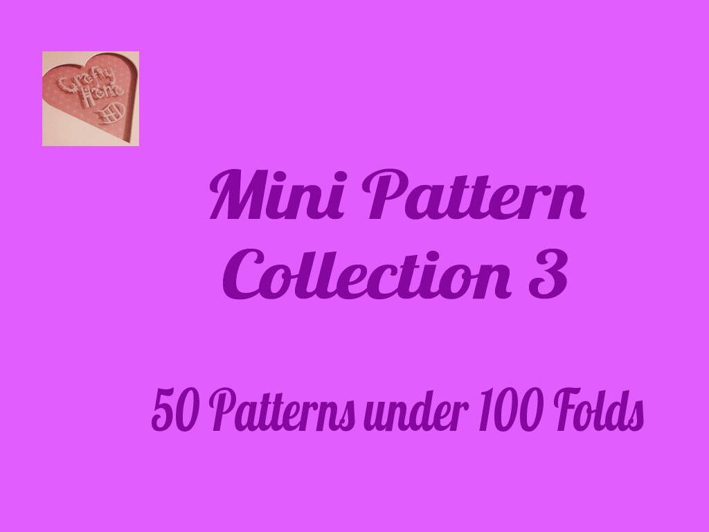 Mini Collection 3 - Book Folding Pattern - MMF - PDF - Under 100 Folds ...