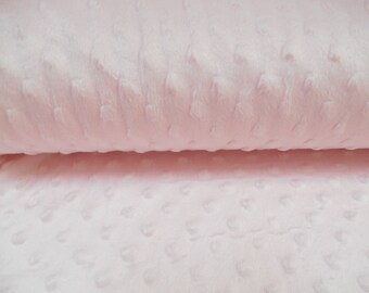 Supersoft Plush for Blankets, PINK Robes, Throws, Baby Shower Gift for Girl, Nursery Deocation, QUARTER METRE