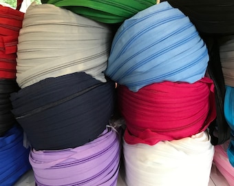 Continuous Zipper Tape | Standard Nylon Zip Roll | Size 3 or Size 5