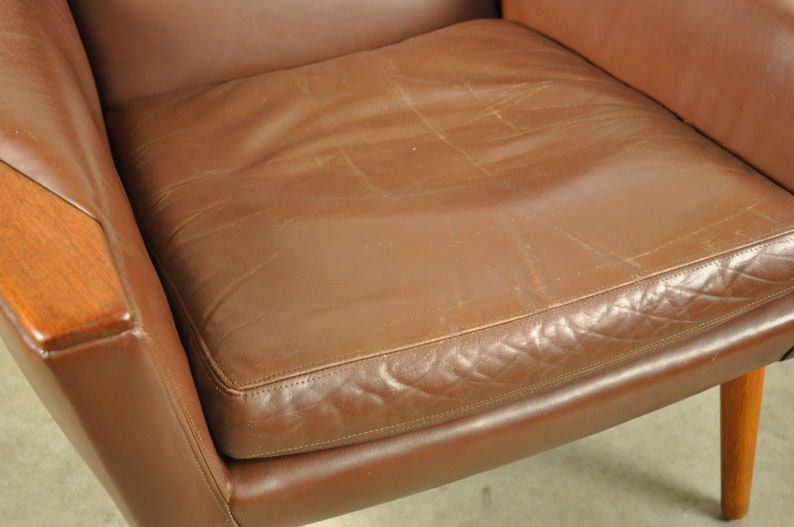 Vintage leather easy chair 2 by Madsen & Schubell for Bovenkamp 1960s Netherlands afbeelding 7