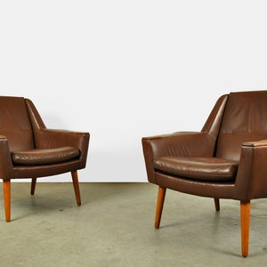 Vintage leather easy chair 2 by Madsen & Schubell for Bovenkamp 1960s Netherlands afbeelding 1