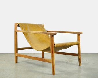 Modern vintage leather safari chair by Be Pure Home (BPH)