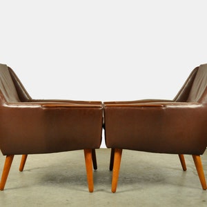 Vintage leather easy chair 2 by Madsen & Schubell for Bovenkamp 1960s Netherlands afbeelding 3