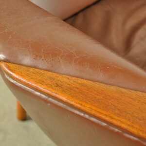 Vintage leather easy chair 2 by Madsen & Schubell for Bovenkamp 1960s Netherlands afbeelding 5