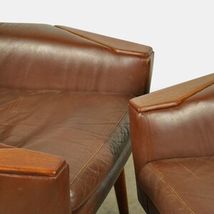 Vintage leather easy chair 2 by Madsen & Schubell for Bovenkamp 1960s Netherlands afbeelding 6