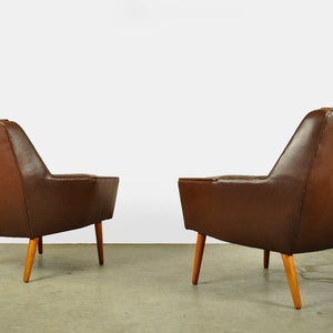 Vintage leather easy chair 2 by Madsen & Schubell for Bovenkamp 1960s Netherlands afbeelding 2