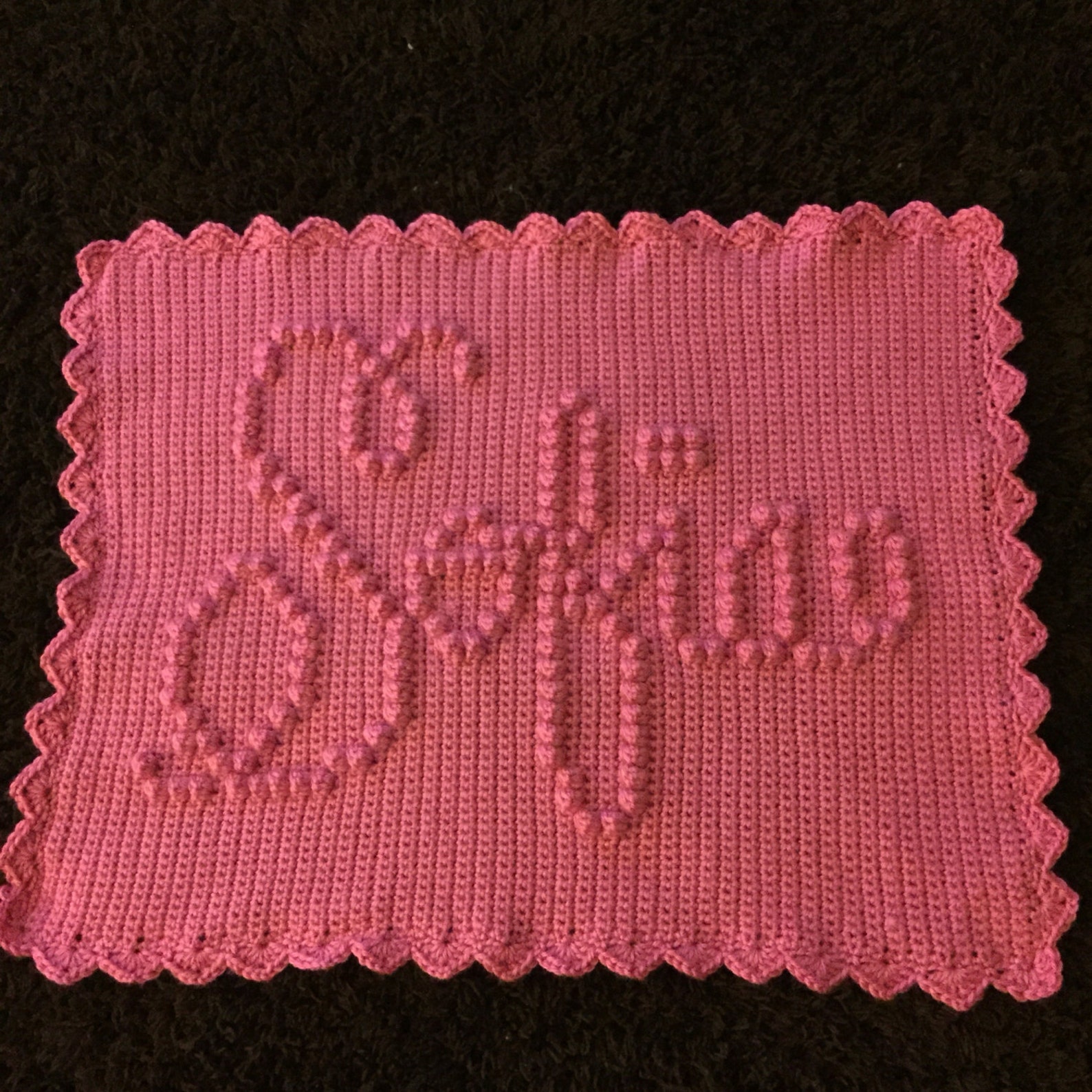 Custom handmade crochet name blankets Etsy