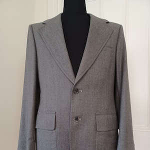 1970s Men&#39;s Wool Blazer with Wide Lapels - &quot;Palm Beach&quot;