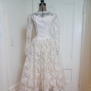 1950s Tea Length Wedding Dress - &quot;Maurer Original&quot; (S/M)