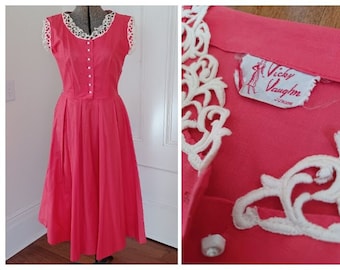 Late 1940s/Early 1950s Day Dress by Vicky Vaughn