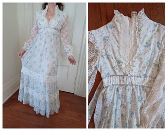 1970s Union Made Gunne Style Prairie Dress