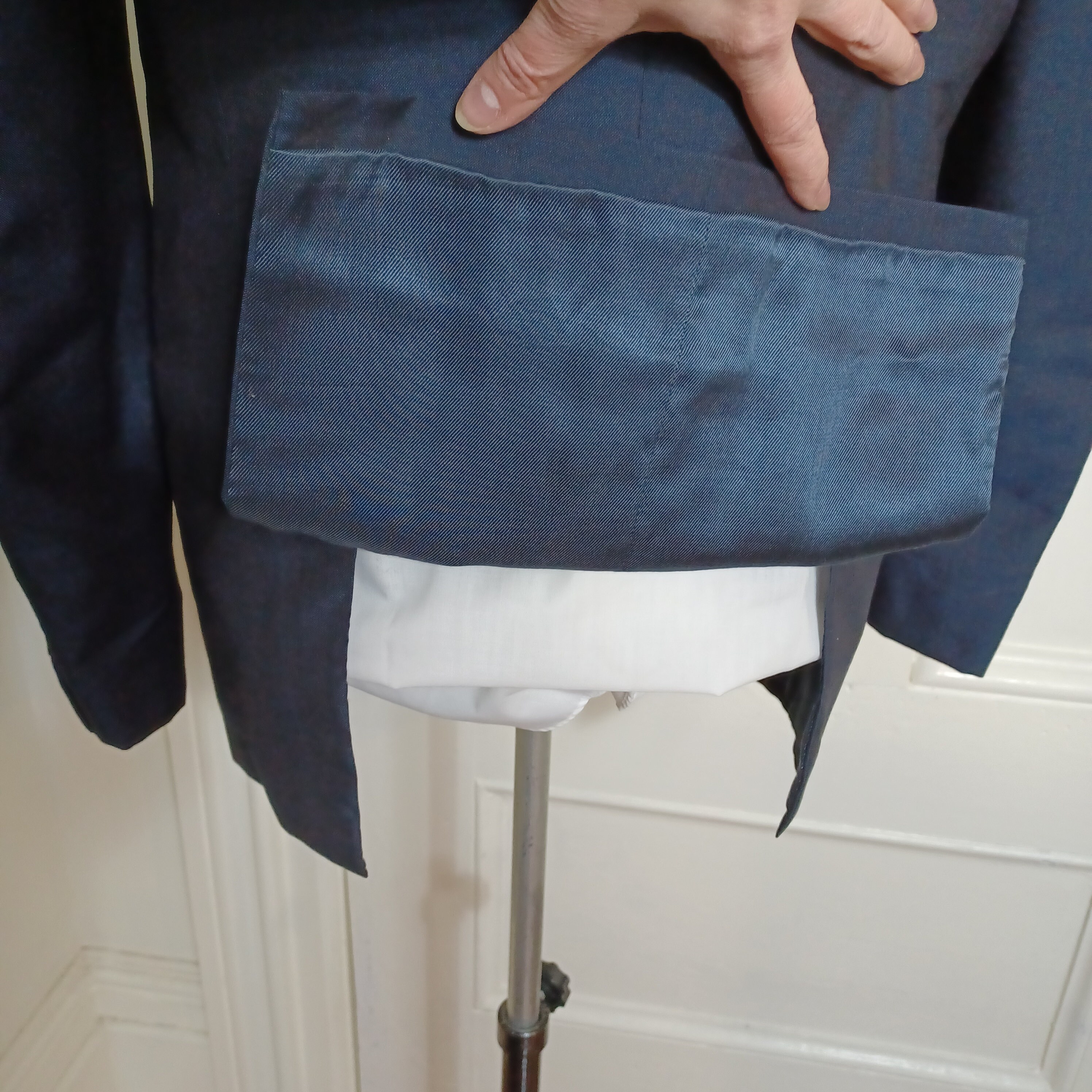 1960s Men's Blue Silk Suit Jacket - 