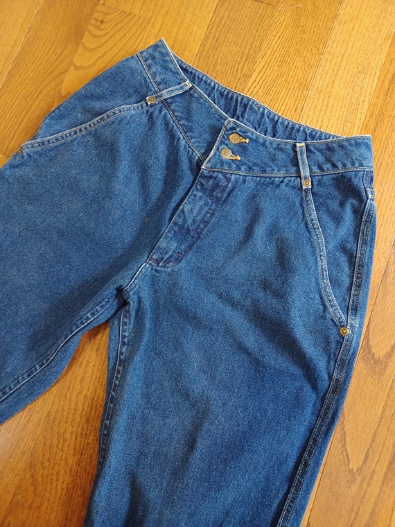 1980s Women's Yoked Waist High Rise Jeans - "Lee C