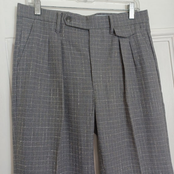 1980s Men's Front Pleated Trousers - image 3