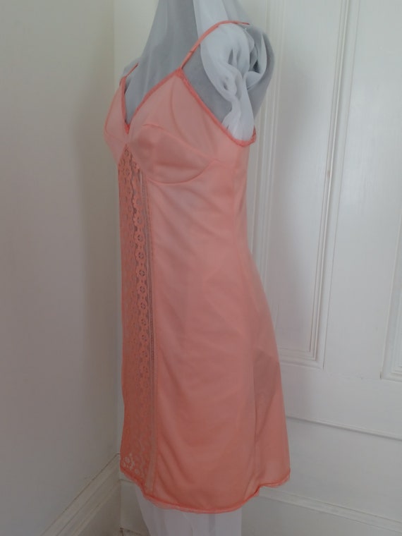 1960s Orange Dress Slip "Kayser" Sz 36 - image 4