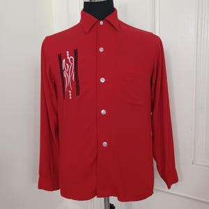 Vintage Rayon Shirt White 50s - Etsy