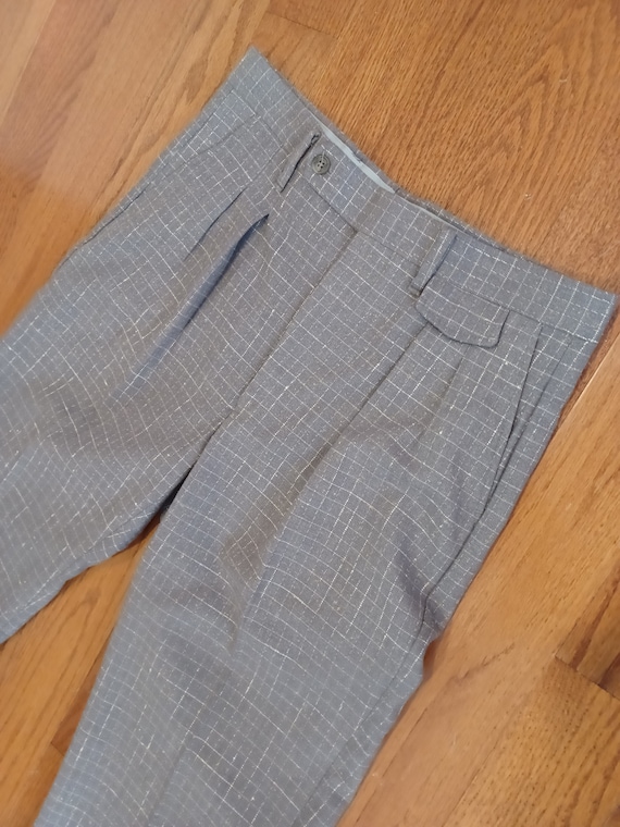 1980s Men's Front Pleated Trousers - image 1
