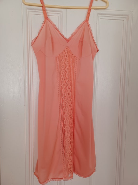 1960s Orange Dress Slip "Kayser" Sz 36 - image 5