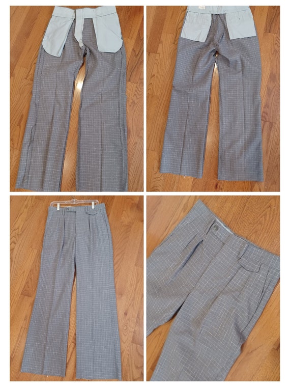 1980s Men's Front Pleated Trousers - image 4