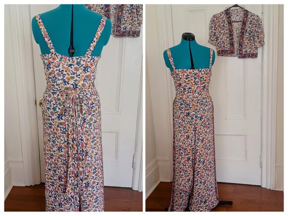 1930s Beach Pajama Set with Cropped Bolero (M) - image 4