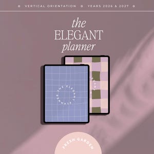 2026 2027 Digital Planner for Goodnotes, Notability, iPad & Tablet | Aesthetic Planner | Minimalist Modern Vertical | Dated