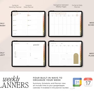 2026 2027 Digital Planner for Goodnotes, Noteshelf, Xodo, Notability | The Elegant Planner, Dated, Horizontal, iPad & Samsung image 5