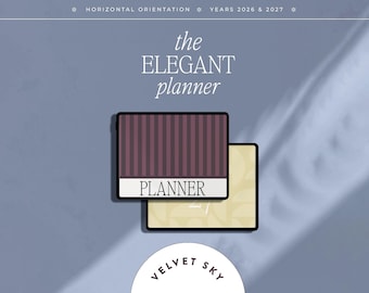 2026 2027 Digital Planner for Goodnotes, Notability, iPad & Samsung Tab | Aesthetic Planner | Minimalist Modern Horizontal | Dated