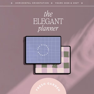2026 2027 Goodnotes Digital Planner, Notability | iPad & Tablet | Minimalist Modern Horizontal | Dated
