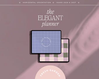 2026 2027 Goodnotes Digital Planner, Notability | iPad & Tablet | Minimalist Modern Horizontal | Dated