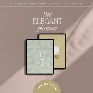 2026 2027 Digital Planner for Goodnotes, Samsung, iPad (Minimalist Vertical)