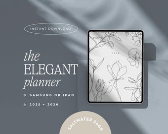 2026 Digital Planner for Goodnotes, Notability, iPad & Tablet | Aesthetic Planner | Minimalist Modern Vertical | Dated