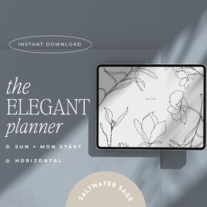 2025 Goodnotes Digital Planner, Notability / iPad e tablet / That Girl Planner / Minimalista moderno orizzontale / Datato / The Elegant Planner