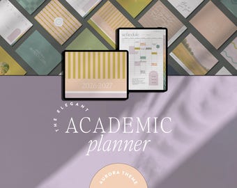 2026-2027 Academic Digital Planner – Aurora Theme, Goodnotes Notability (Digital Download)