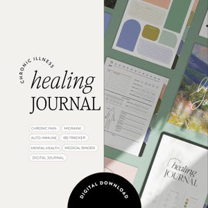 Chronic Illness Journal, Medical Binder – Digital Hyperlinked PDF for iPad, Samsung, or Printable – Symptom Tracker for Migraines, IBS