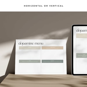 Modèle de menu de dopamine | Agenda TDAH, suivi du bonheur (imprimable, numérique) image 2