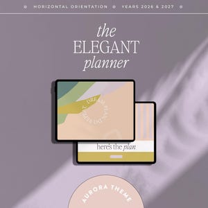 2026 2027 Goodnotes Digital Planner, Notability | iPad & Tablet | Minimalist Modern Horizontal | Dated