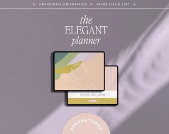 2026 2027 Goodnotes Digital Planner, Notability | iPad & Tablet | Minimalist Modern Horizontal | Dated