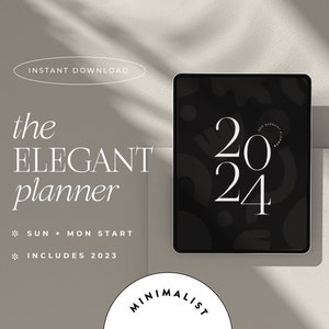 2024 Digital Planner, Goodnotes Notability | iPad & Tablet | ADHD Planner | Minimalist Modern Vertical | Dated | The Elegant Planner