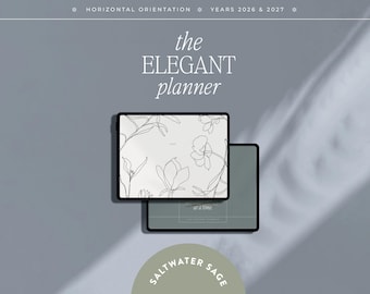 2026 2027 Goodnotes Digital Planner, Notability | iPad & Tablet | Minimalist Modern Horizontal | Dated